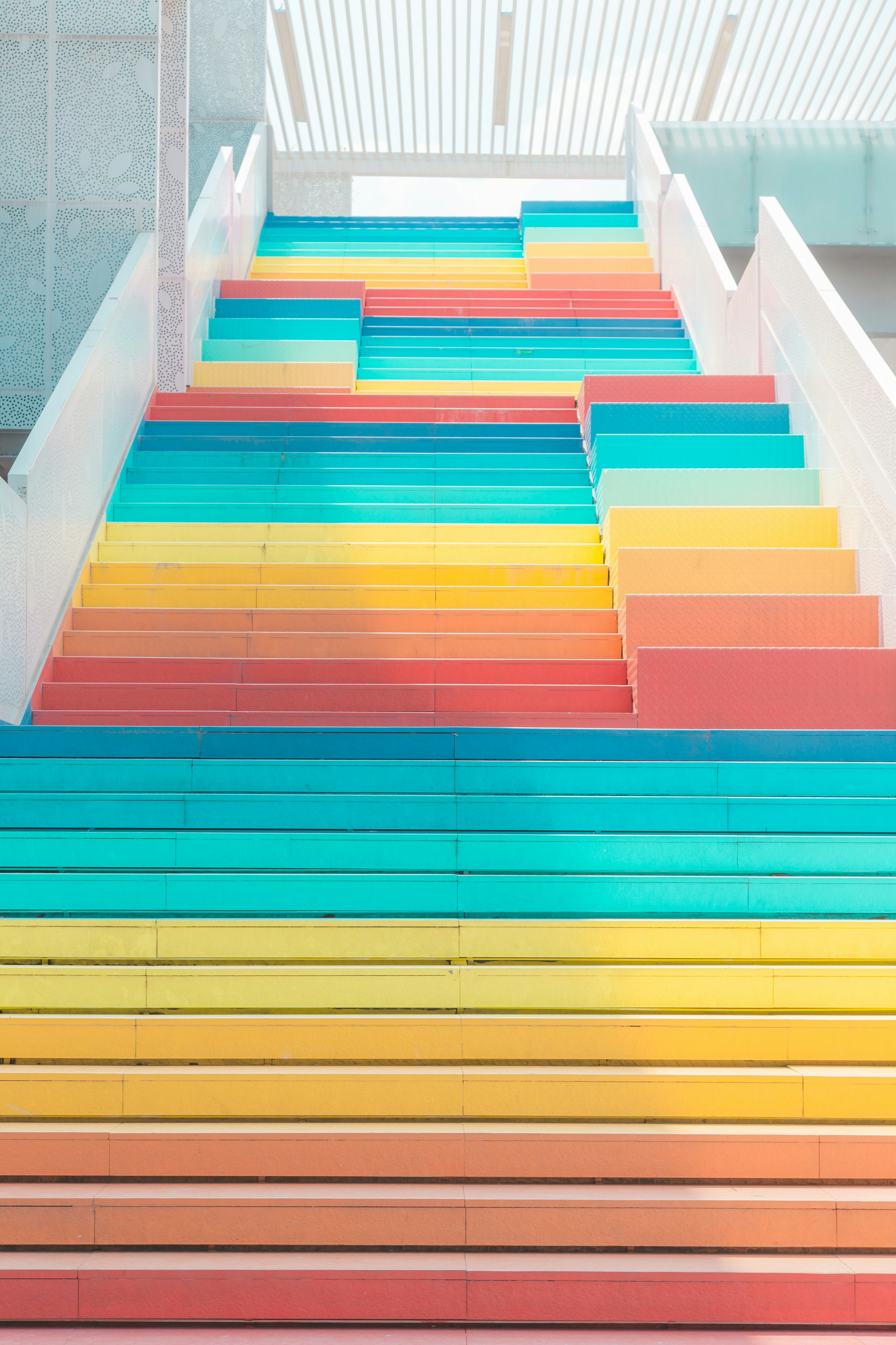 Colourful stairway leading upward